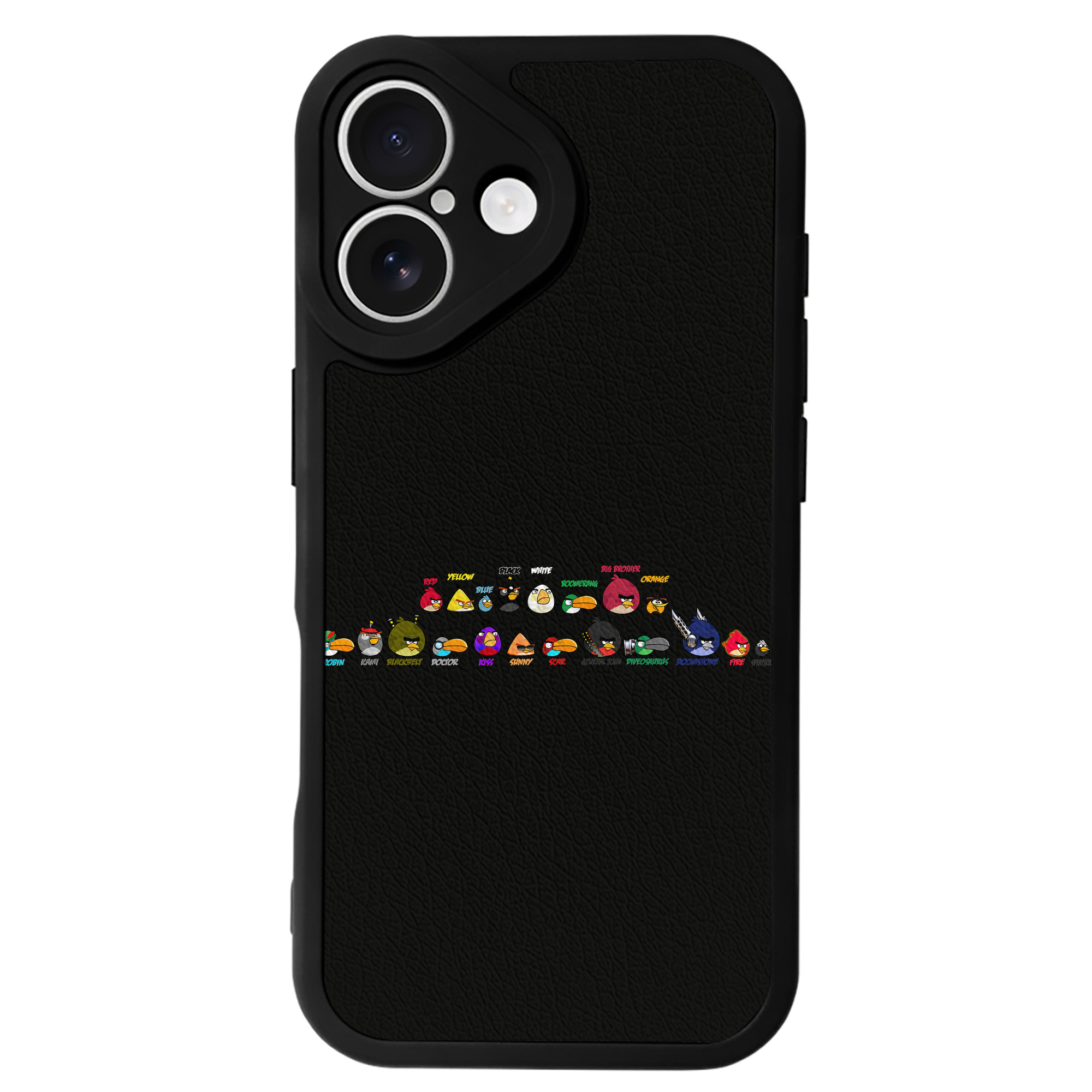 （画像用） Angry Birds アングリーバード 【iPhone 16シリーズ対応】シリコンスマホケース（レザー調） 材質：シリコン